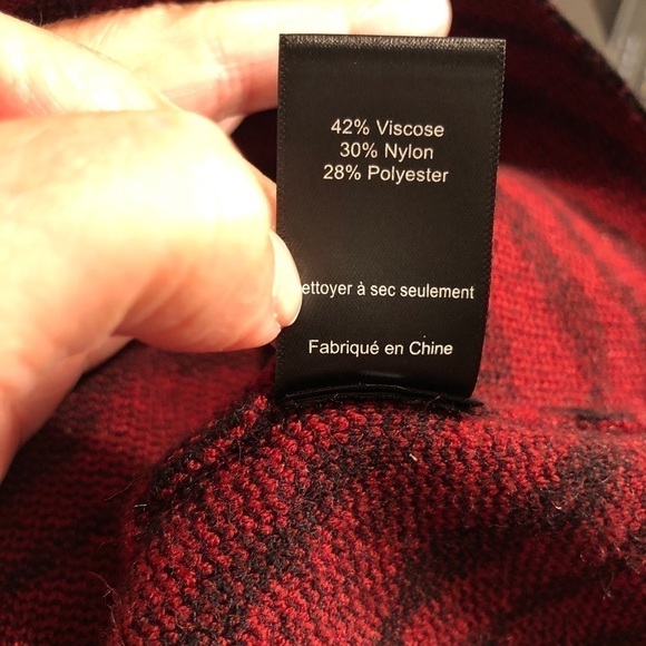 LUSH Deep Red\Black Animal Print Sweater Dress - Picture 7 of 7